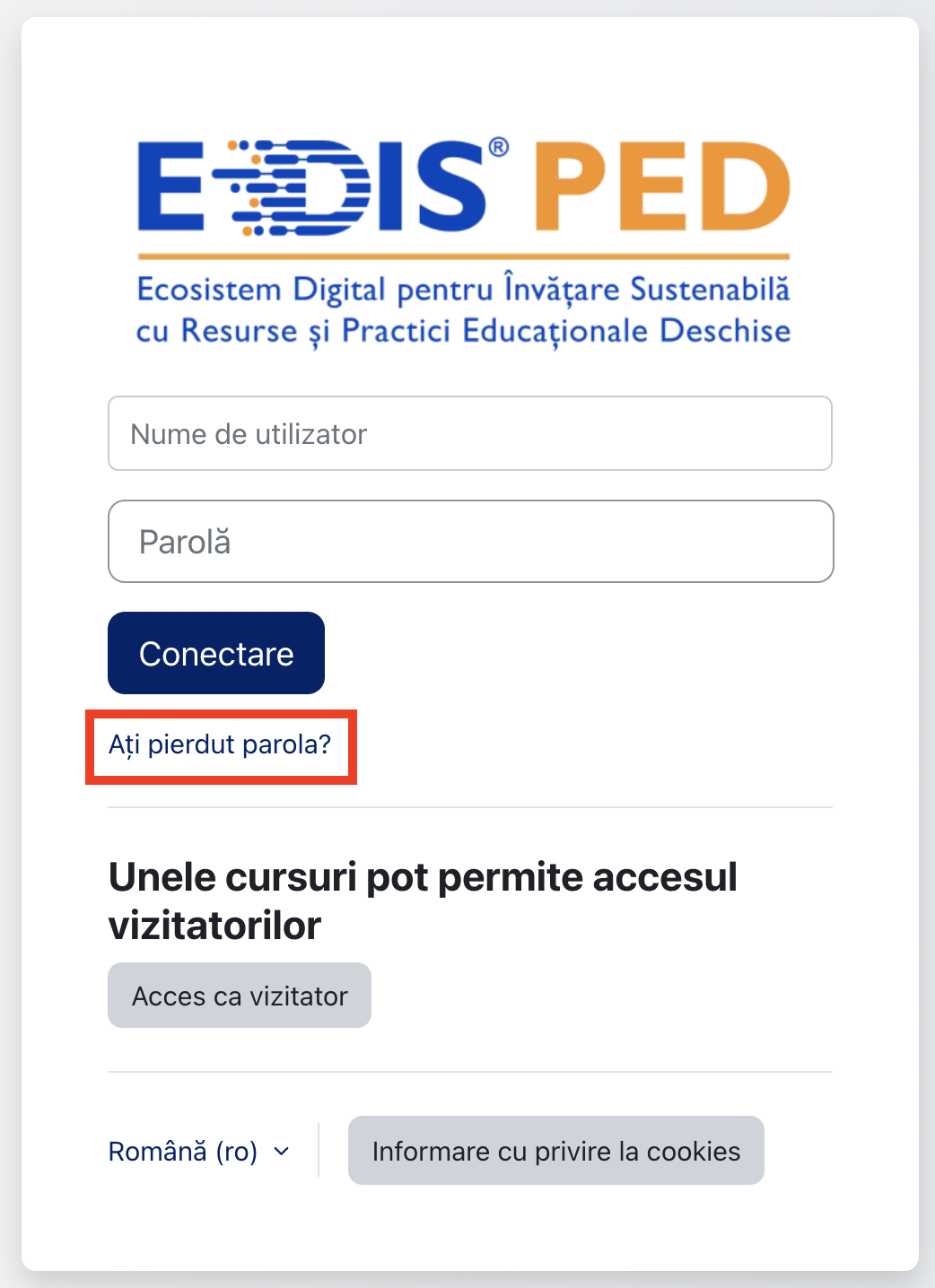 Resetare parolă