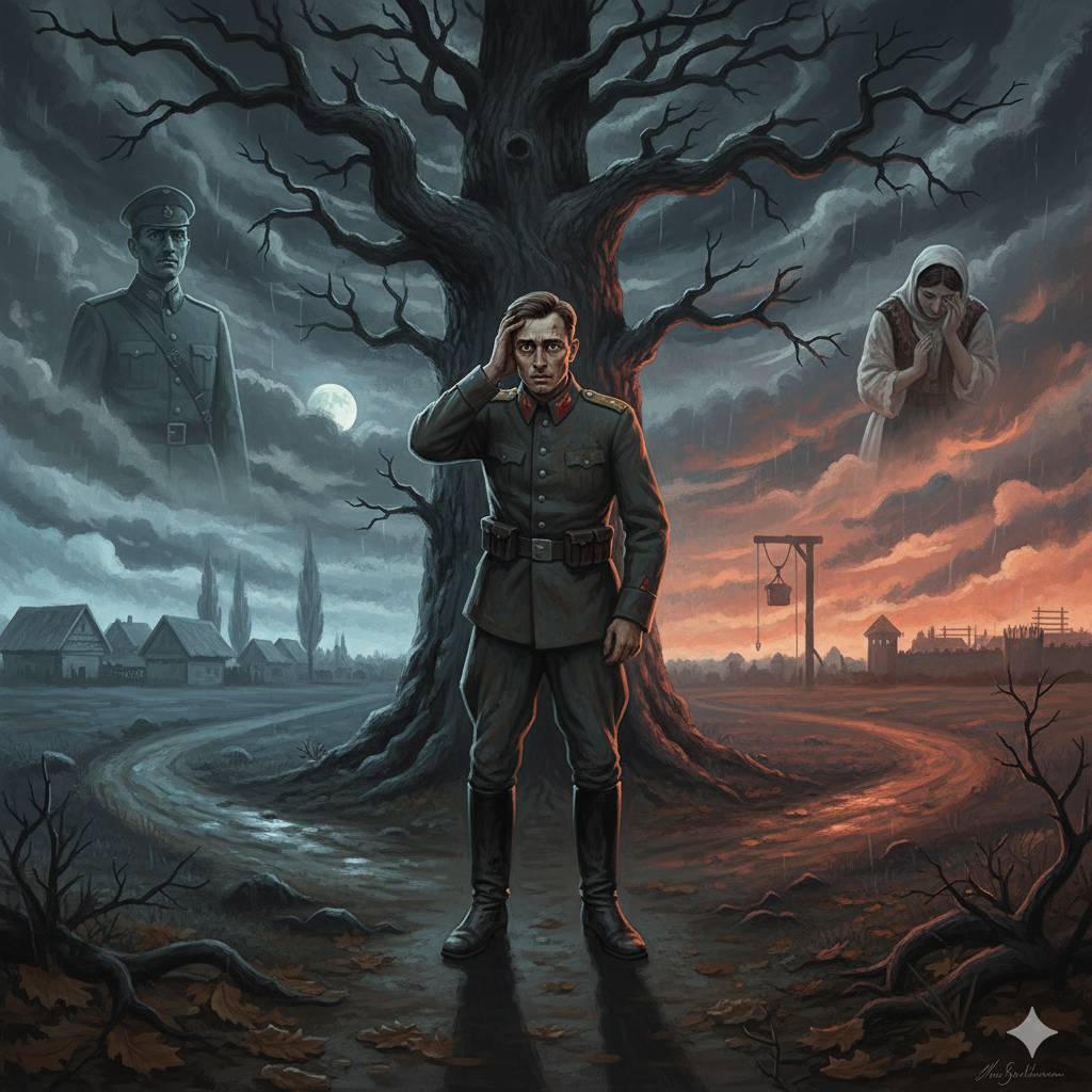 Șovăind între datoria militară și iubirea față de Patrie. 